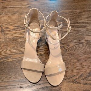 Stuart Weitzman nude wedge heel